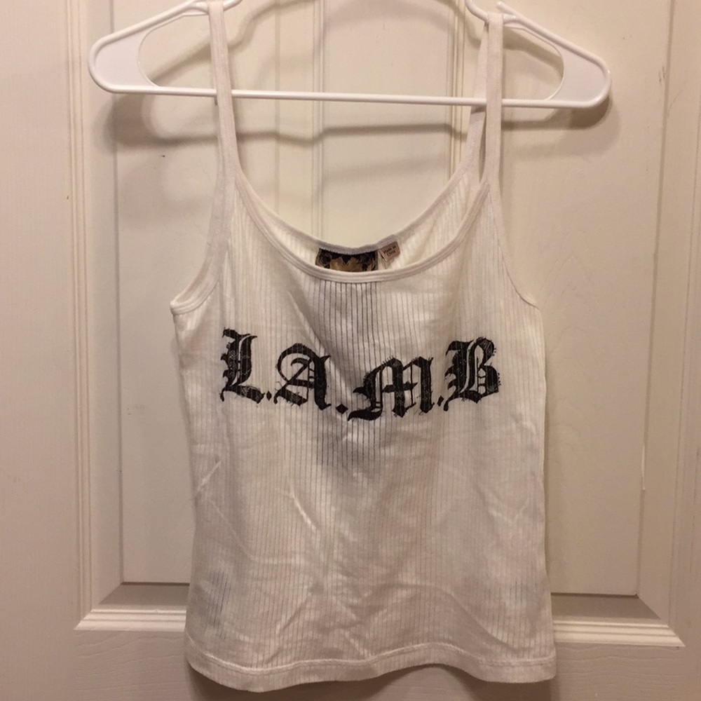 L.A.M.B. Lace logo tank